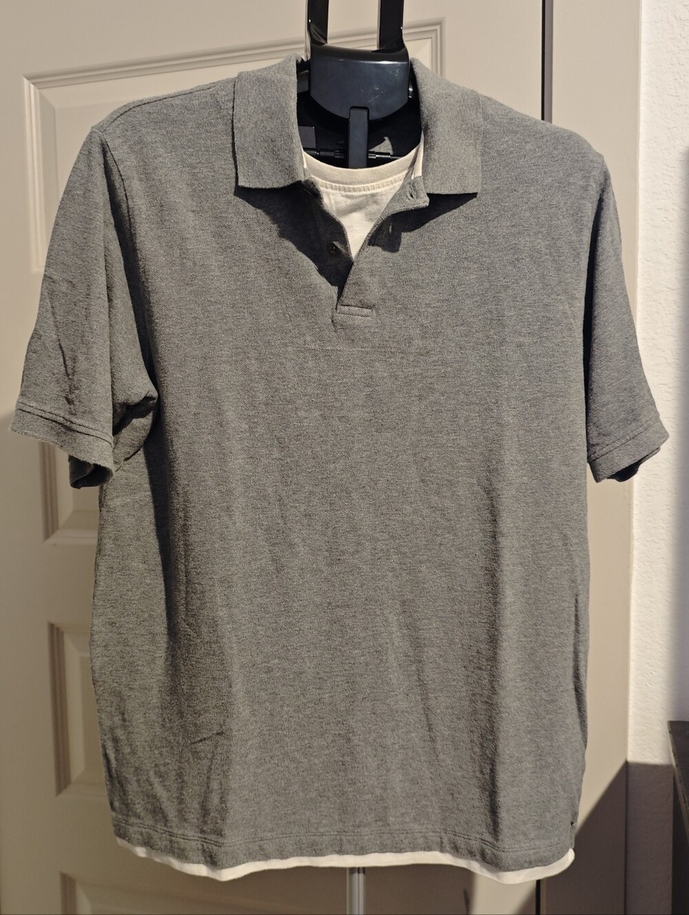 G. H. Bass & Co. Men's Short-Sleeve Polo Shirt – Gray, Size M